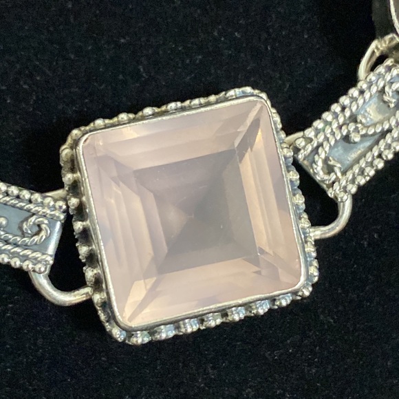 *SOLD*STERLING SILVER BOLD MULTI GEMSTONE LINK BRACELET - Picture 4 of 10